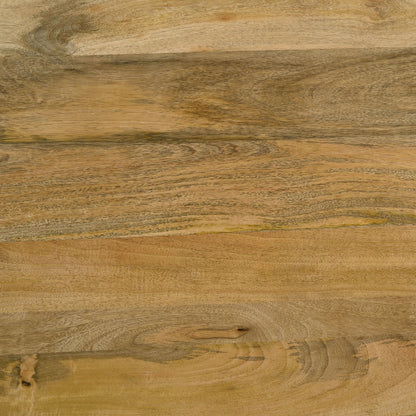 Banco de comedor de madera Maverick de mango natural y negro