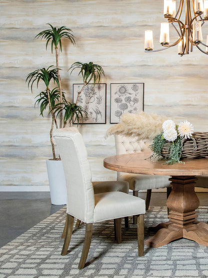 Silla de comedor tapizada Douglas color avena (juego de 2)