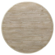 Juego de mesa de comedor redonda Trofello en blanco lavado