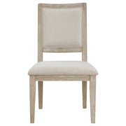 Silla de comedor Trofello acolchada, color blanco lavado (juego de 2)