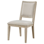 Silla de comedor Trofello acolchada, color blanco lavado (juego de 2)