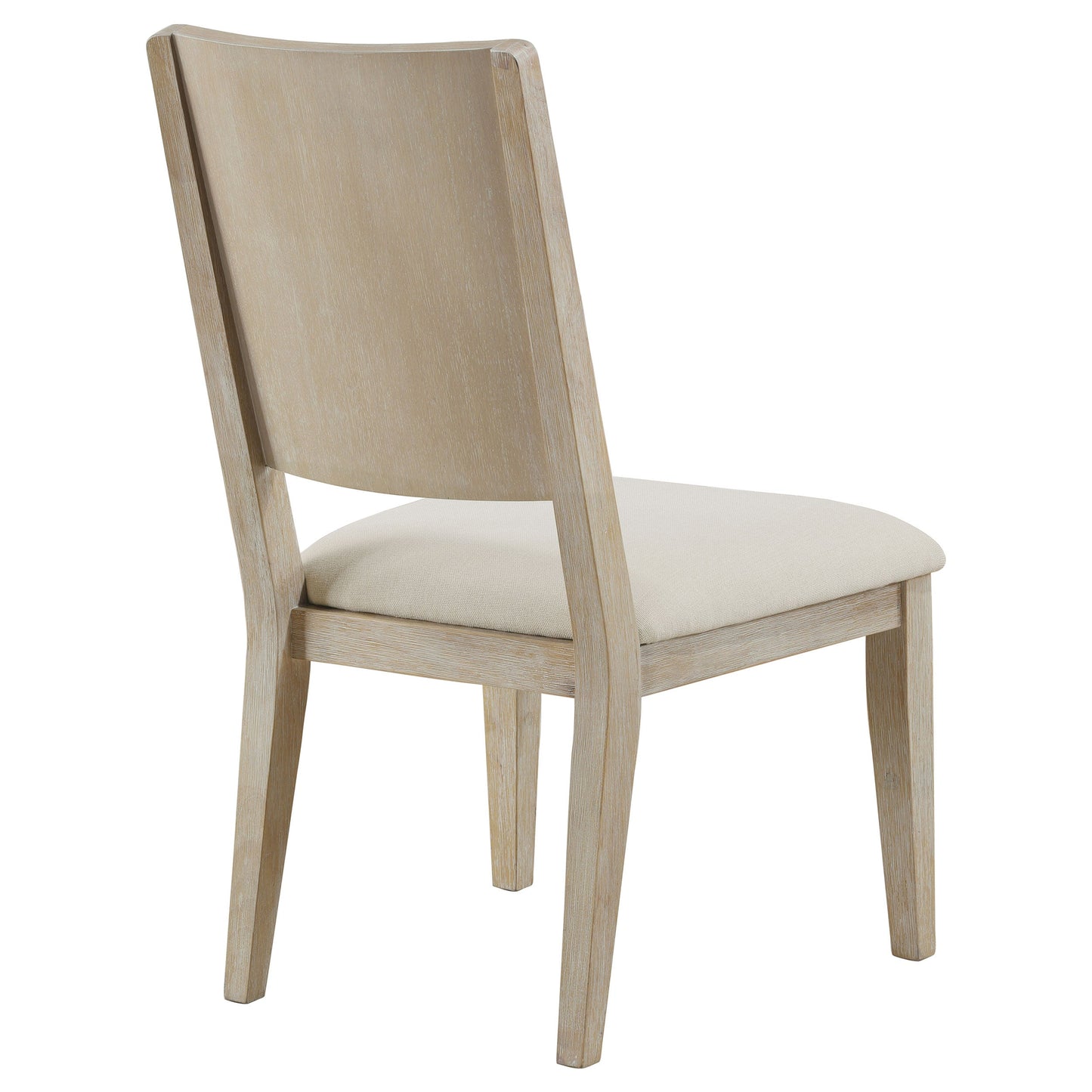 Silla de comedor Trofello acolchada, color blanco lavado (juego de 2)