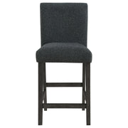Silla de mostrador tapizada Alba Boucle negra (juego de 2)