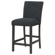 Silla de mostrador tapizada Alba Boucle negra (juego de 2)