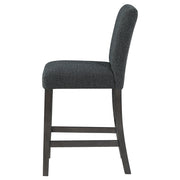 Silla de mostrador tapizada Alba Boucle negra (juego de 2)