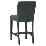 Silla de mostrador tapizada Alba Boucle negra (juego de 2)