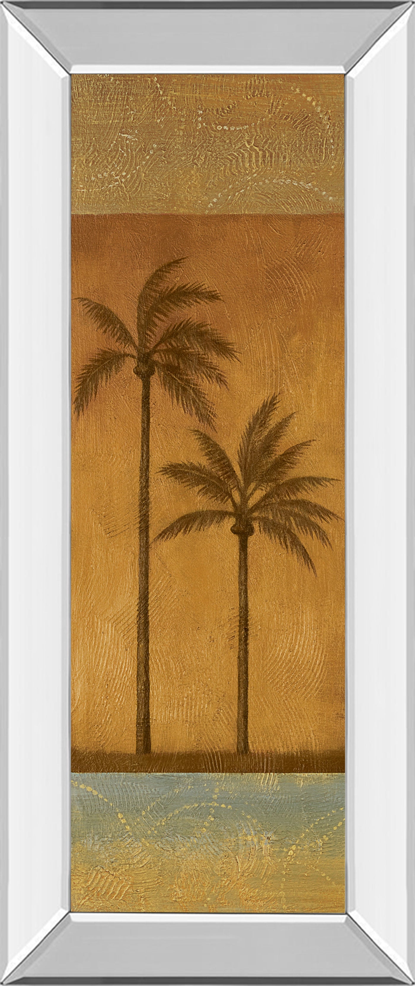 Mirrored Frame Golden Palm II By Jordan Grey