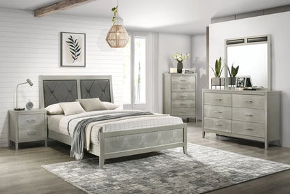 Romeo Queen Bed in Gray