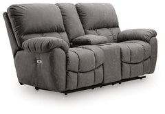 Hadrian Pike Power Reclining Loveseat with Console