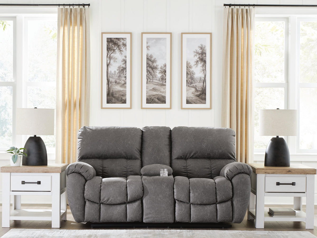 Hadrian Pike Power Reclining Loveseat with Console