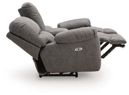 Hadrian Pike Power Reclining Loveseat with Console
