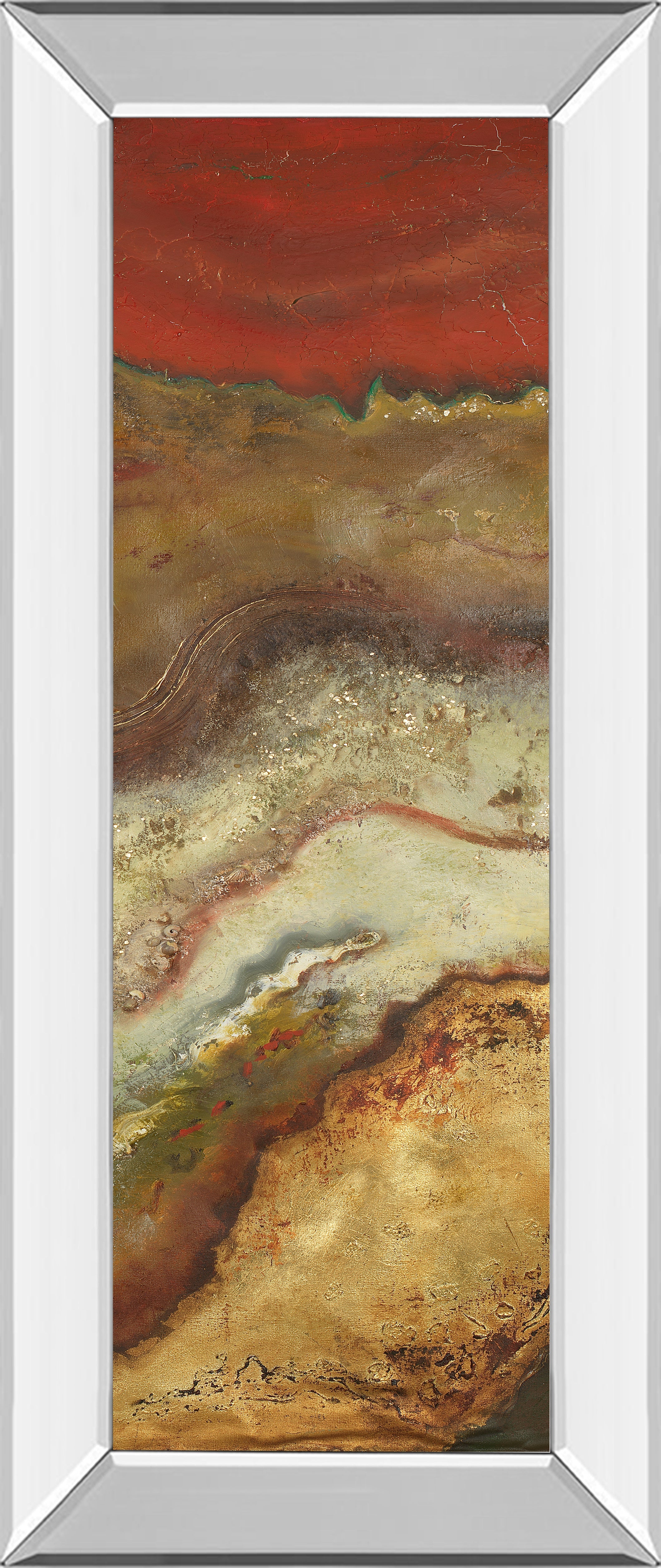 Mirrored Frame Tierra Panel II By Patricia Pinto
