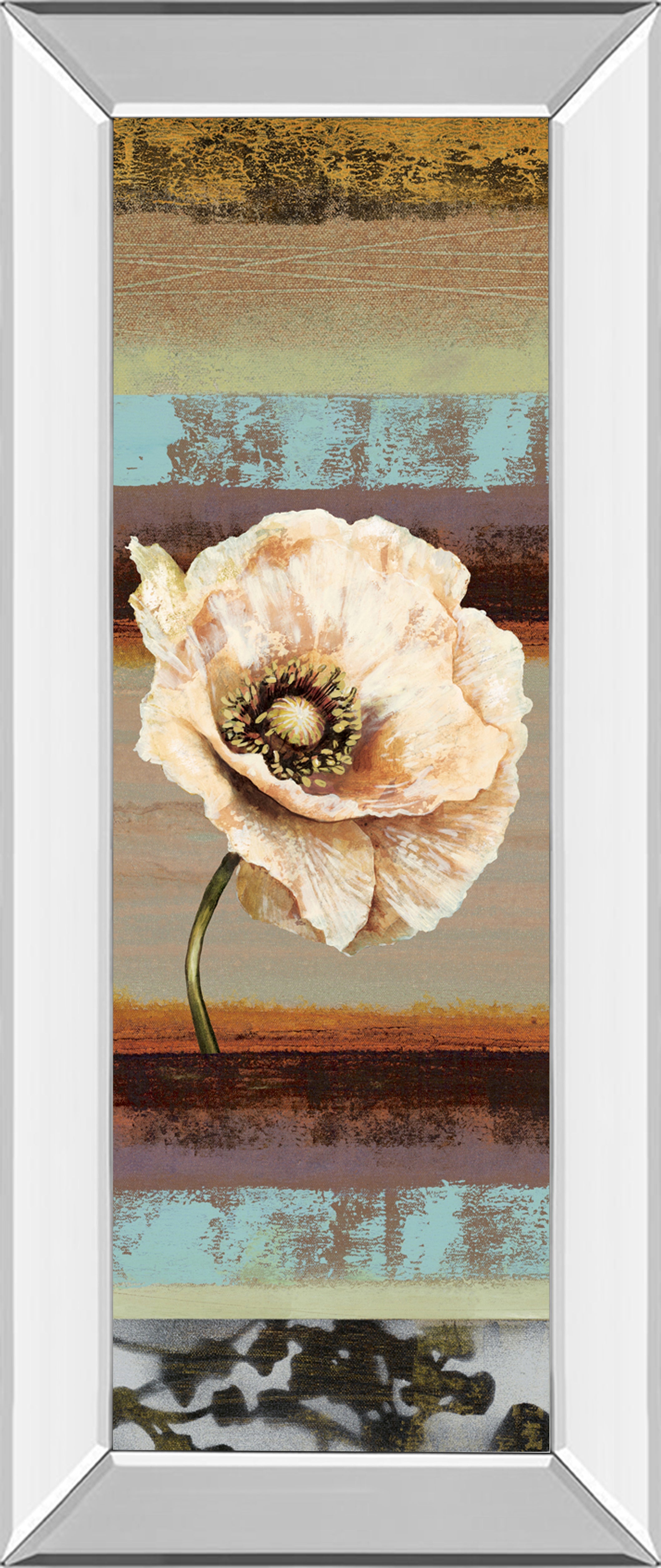 Mirrored Frame Elemental Poppy II By Selina Werbelow