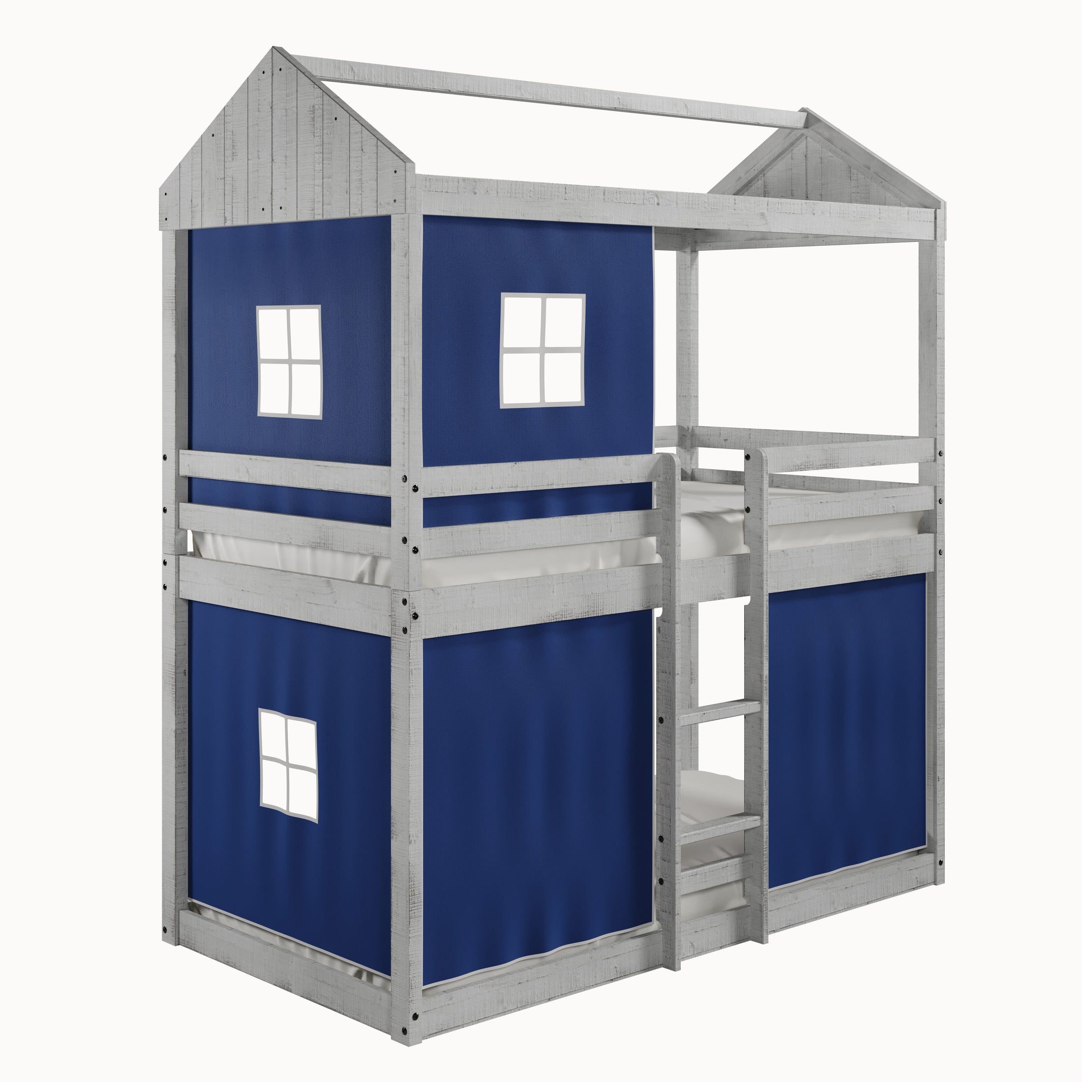 Deer Blind Twin over Twin Fort Bunkbed with Blue Tent