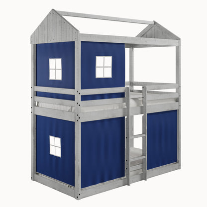 Deer Blind Twin over Twin Fort Bunkbed with Blue Tent