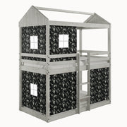 Deer Blind Twin over Twin Fort Bunkbed with Camo Green Tent