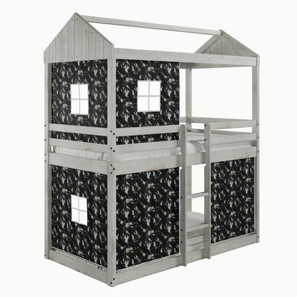 Deer Blind Twin over Twin Fort Bunkbed with Camo Green Tent