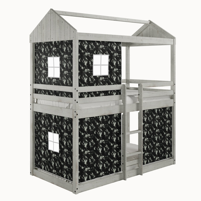 Deer Blind Twin over Twin Fort Bunkbed with Camo Green Tent