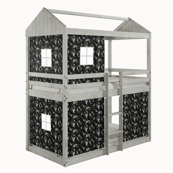 Deer Blind Twin over Twin Fort Bunkbed with Camo Green Tent