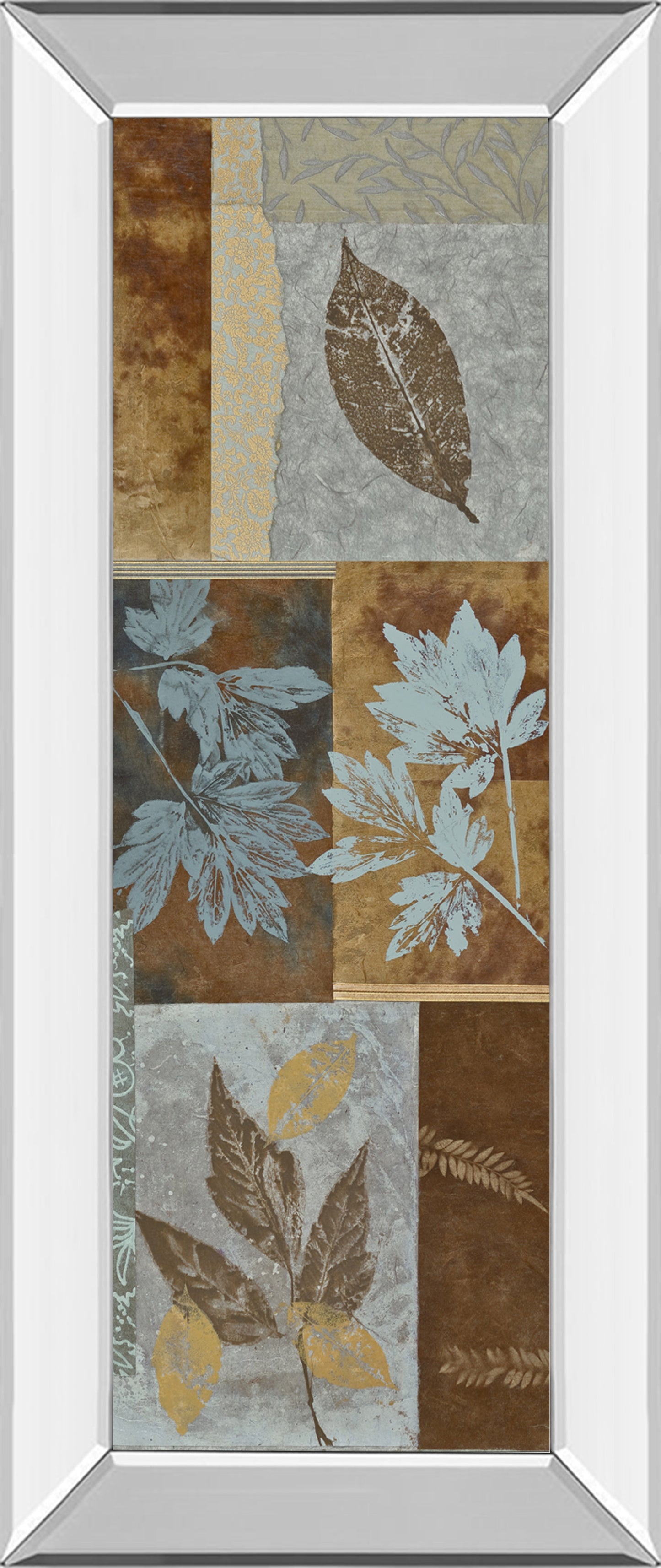 Mirrored Frame Blue Fusion Panel I By Jeni Lee