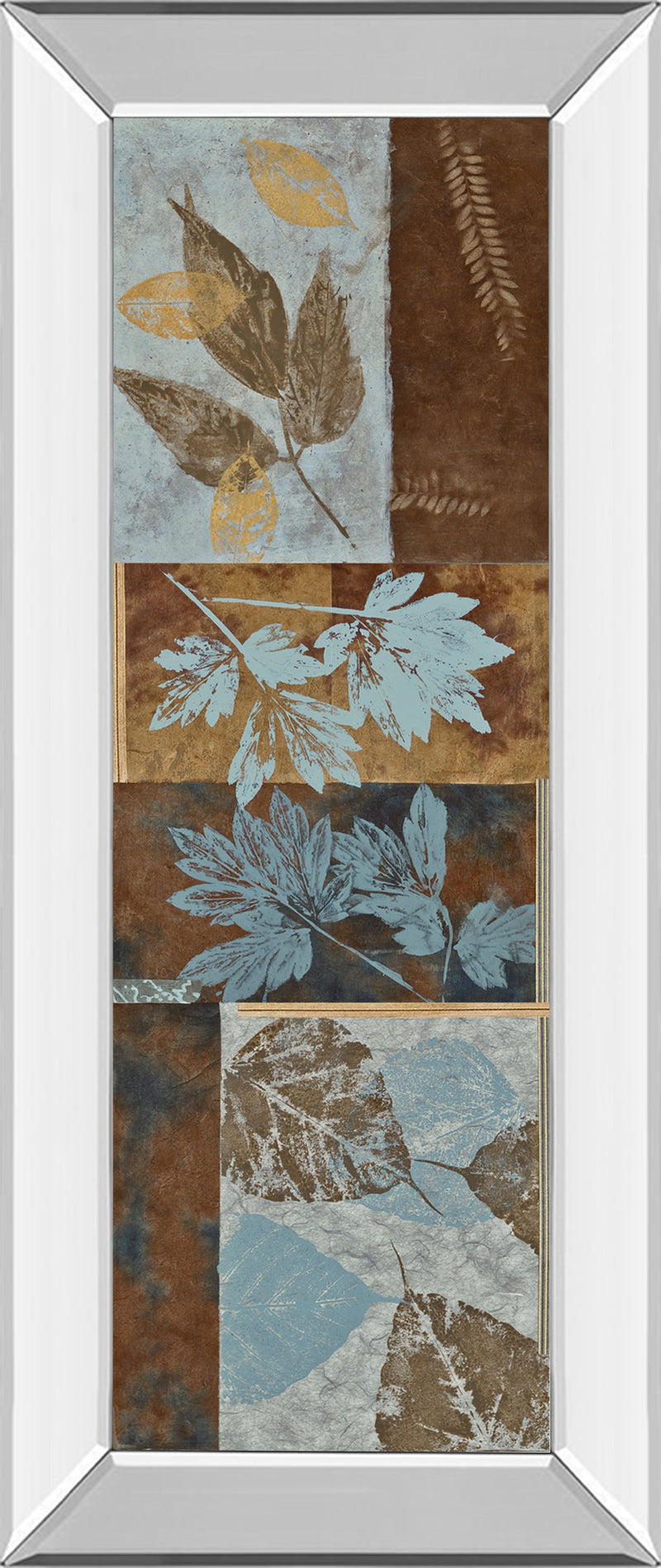 Mirrored Frame Blue Fusion Panel II By Jeni Lee