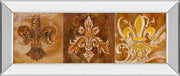 Mirrored Frame Fleur De Lis Trio II By Thomas Riker