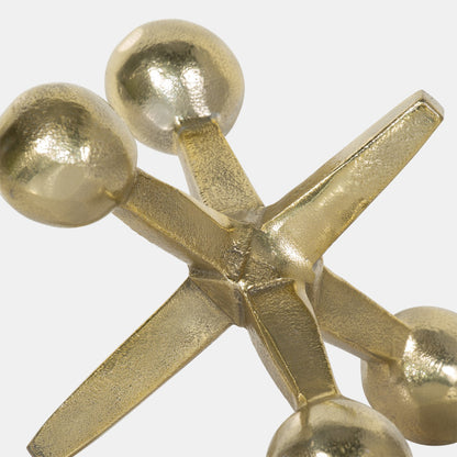 Gold Metal Jacks Decor, 5"