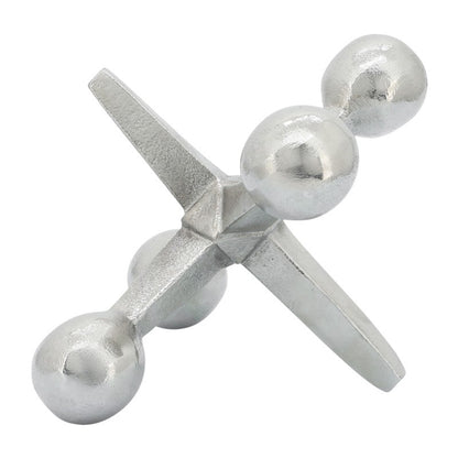 Silver Metal Jacks Decor