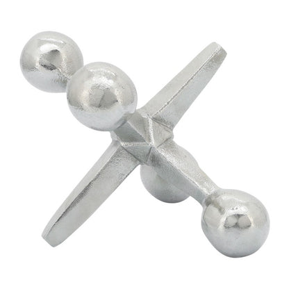 Silver Metal Jacks Decor
