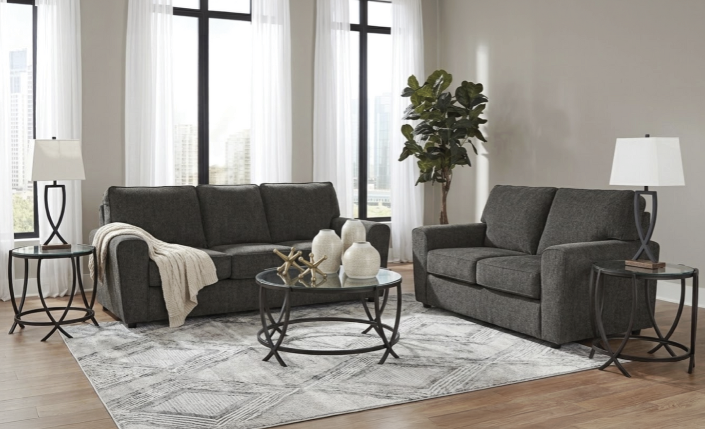 Twin Harbor 14PC Living Room Package + FREE 55" LED 4K Smart TV