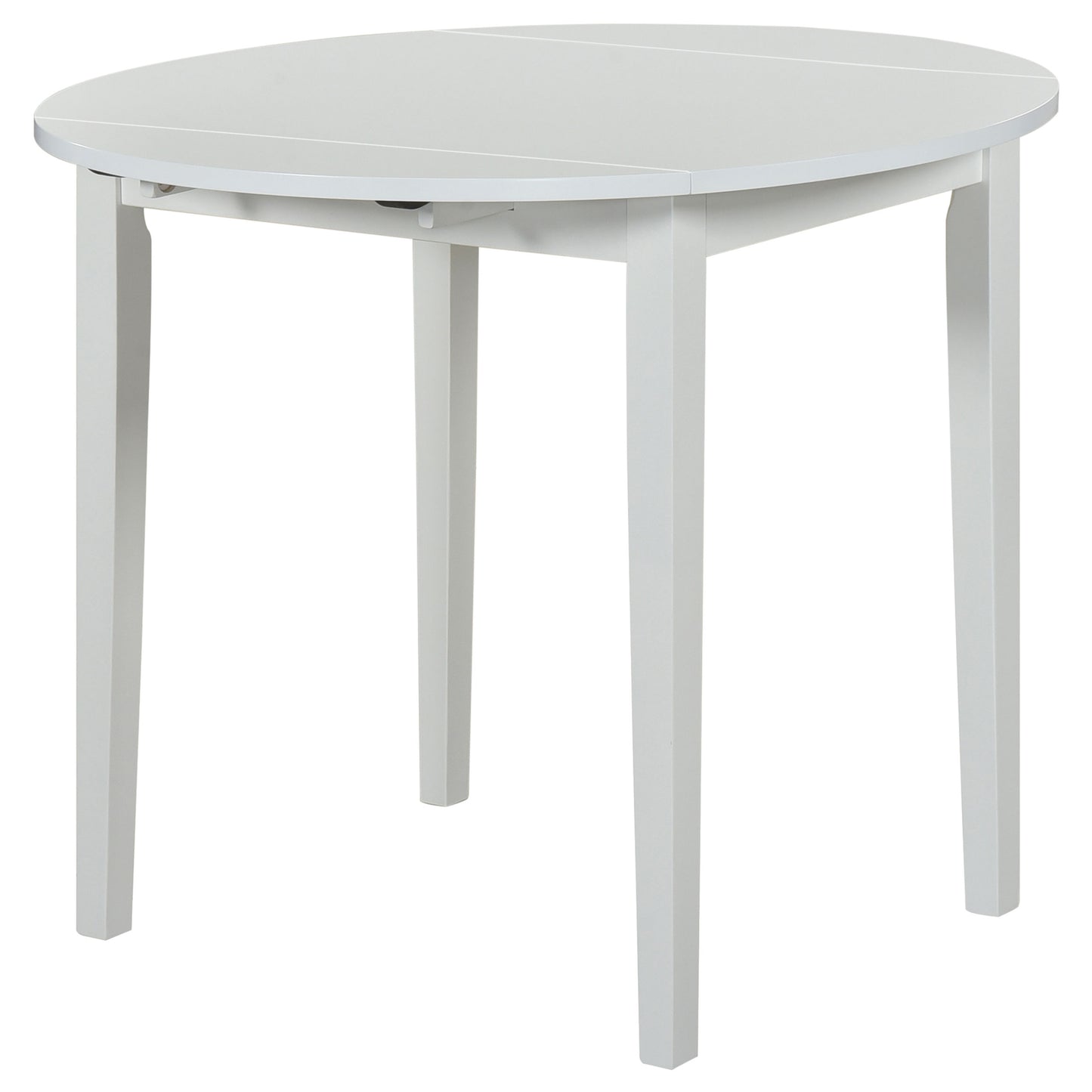 Bucknell 3-piece Round Drop Leaf Dining Table Set White