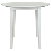 Bucknell 3-piece Round Drop Leaf Dining Table Set White