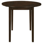 Juego de mesa de comedor Bucknell con hojas abatibles redondas, color capuchino