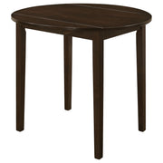 Juego de mesa de comedor Bucknell con hojas abatibles redondas, color capuchino