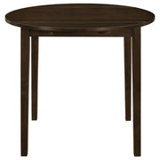 Juego de mesa de comedor Bucknell con hojas abatibles redondas, color capuchino