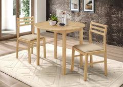 Juego de mesa de comedor Bucknell con hojas abatibles redondas, color capuchino