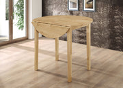 Juego de mesa de comedor Bucknell con hojas abatibles redondas, color capuchino