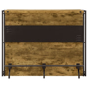 Mueble bar para vinos Renaldi de 3 estantes, rústico, color nuez moscada