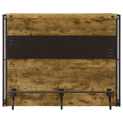 Mueble bar para vinos Renaldi de 3 estantes, rústico, color nuez moscada