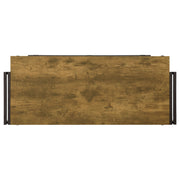 Mueble bar para vinos Renaldi de 3 estantes, rústico, color nuez moscada