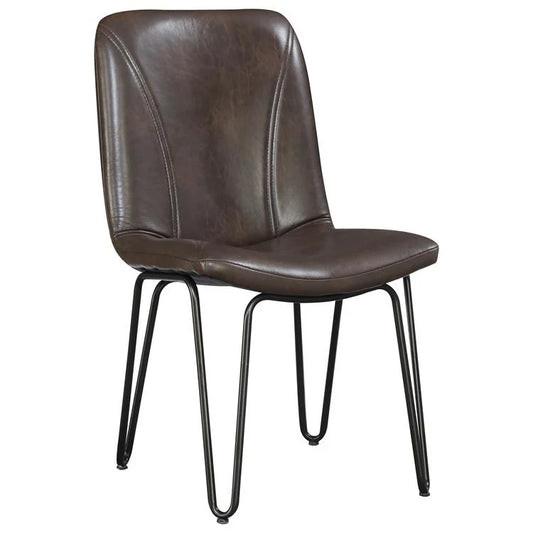 Modern Brown Fabric Dining Chair