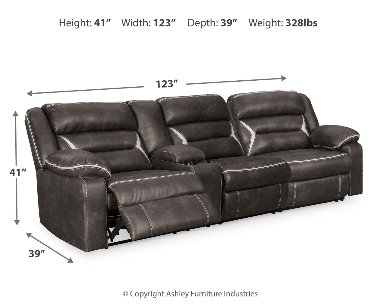 Kincord 2-Piece Power Reclining Sectional Sofa