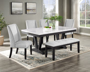 Vance Faux Marble Dining Table