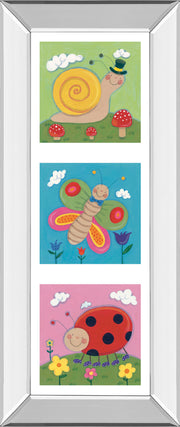 Mirrored Frame Garden Party I By Sophie Harding