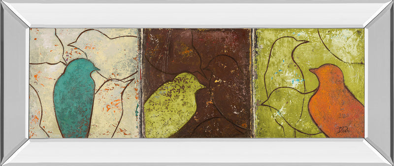 Mirrored Frame Lovely Birds II By Patricia Pinto