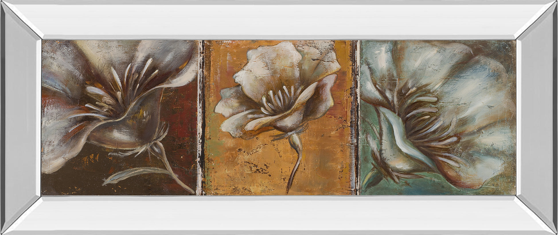 Mirrored Frame The Three Poppies I By Patricia Pinto