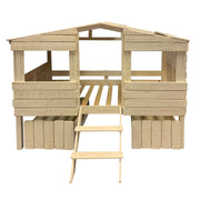 Beach House Low Loft Bed with House Toy Boxes