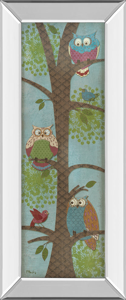 Mirrored Frame Fantasy Owls Panel II By Paul Brent