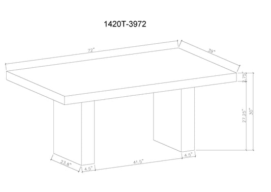 Vega Faux Marble Dining Table