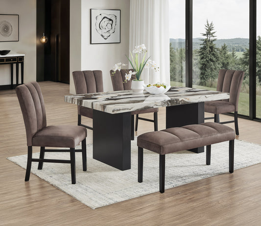 Vega Faux Marble Dining Table